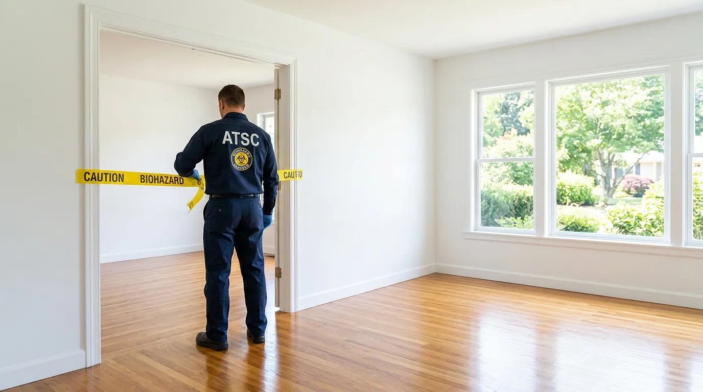 Certified biohazard cleanup crew performing Decomposition Cleanup in Ferndale